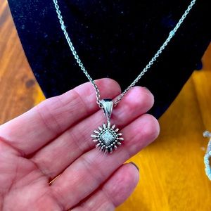 Lagos Pret A Porter Sterling Silver Diamond Daisy Pendant